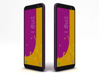  Samsung Galaxy J6 2018 Purple Low-poly 3D model
