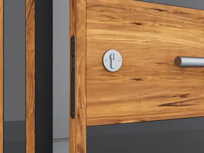 Aluminium door 85 3D model