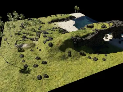 Beach Scene 3D model