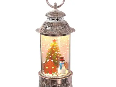 Cylinder Glitter Snow Globe 3D model