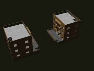 Interior and Exterior Buildings 3D model