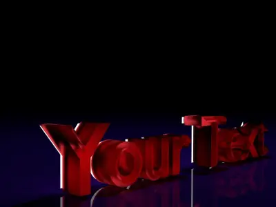 Custom Text 1 3D model