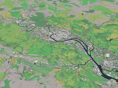 Bilbao Spain 30x30km 3D City Map 3D model