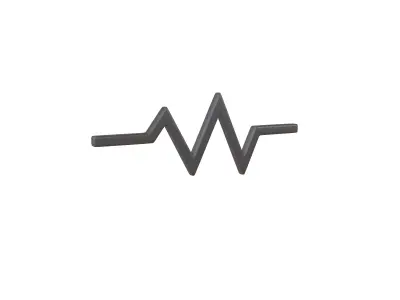 Pulse Symbol v2 004 Low-poly 3D model