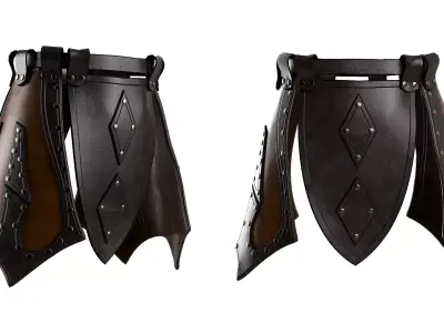 Hip Armor Low-poly 3D model