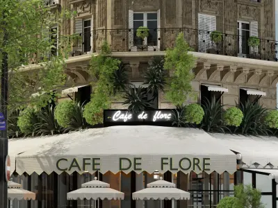 cafe de flore paris 3D model