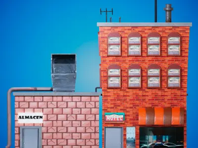  building cartoon Low-poly 3D model