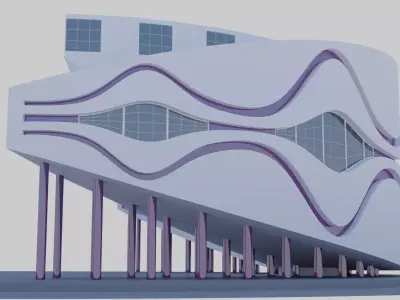 Future public building 3D model