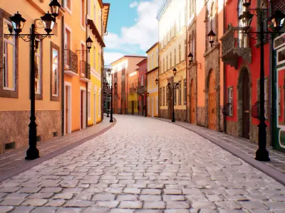 European City Street 3d Scene Low-poly 3D model