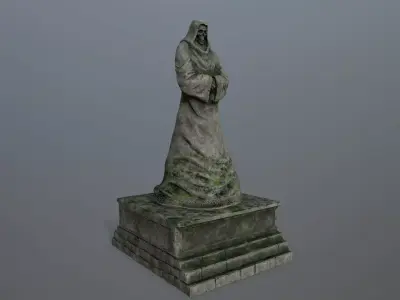 statue 2 stone Low-poly 3D model