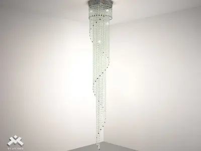 Crystal Chandelier Il Paralume Marina Art 1379 3D model