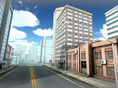 Urban City Low-poly 3D model