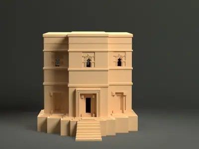 Lalibela Chruch Ethiopia 3D print model