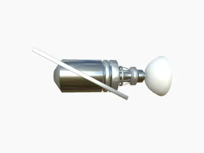 Satellite D08 Aluminum - SciFi Space Design Low-poly 3D model
