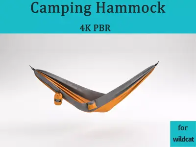 Camping Hammock 02 4K PBR 3D model