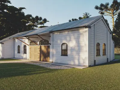 Old Warehouse Low-poly 3D model