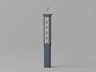 Cartoon Street Lamp 3D model