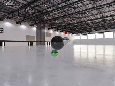 HDRI v1 - Exhibition Hall Interior 7 - 16384x8192 Texture