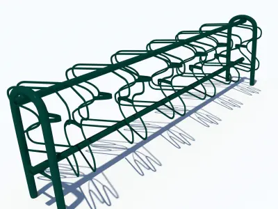 Double Bicyclerack 3D model
