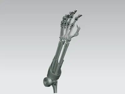 Robot arm imitating Terminator the film 3D model