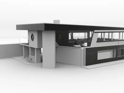 Modern Home Design 001 Low-poly 3D model