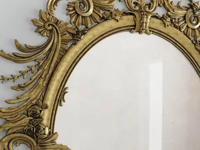 European decorative mirror 3D model