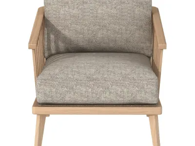 Four Hands Ariel Chair Thames Coal 3D model