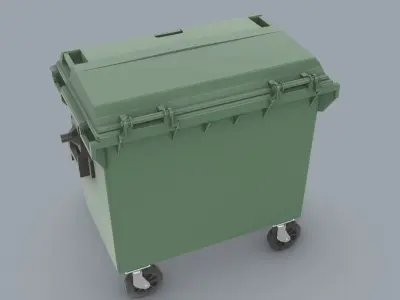 Weber Mobile Waste Container Garbage Dumpster Low-poly 3D model
