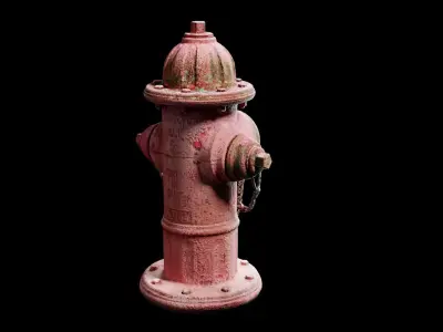 An Ole Fire Hydrant Low-poly 3D model