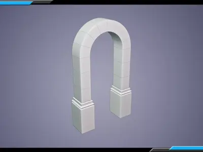 Building Architecture Element Textured Base Mesh 03 Free low-poly 3D model