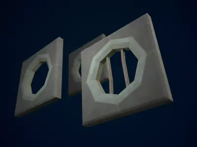 Stone Frame V1 Low-poly 3D model