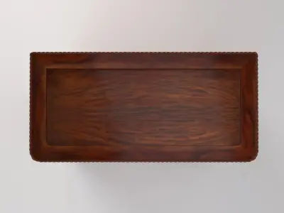 Large Victorian Mahogany 2 Door Wardrobe 3D model