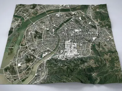 Cityscape Fuzhou China 3D model