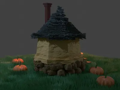 Fantasy Hagrid Hut 3D model