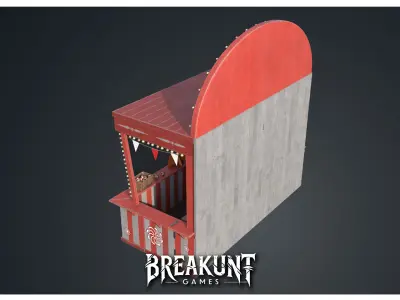 Chamboule Tout Circus - 3D Model High Poly  3D model