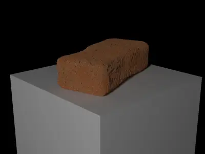 Detailed clay Brick Free 3D model