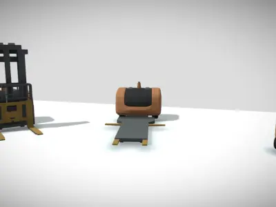 Low Robo Platform Pack Low-poly 3D model