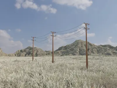 Power Lines Modular 3D model