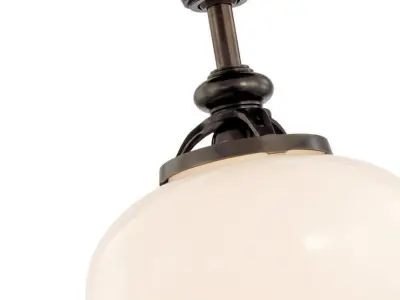 Monica 1 - Light Simple Globe Semi Flush Mount Free 3D model