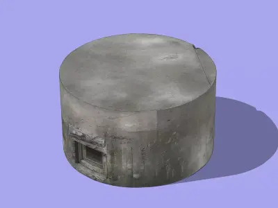 Bunker Ruin Low-poly 3D model