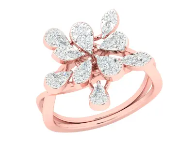Women Ring  Render  3dm STL OBJ FBX Details 3D print model buy
