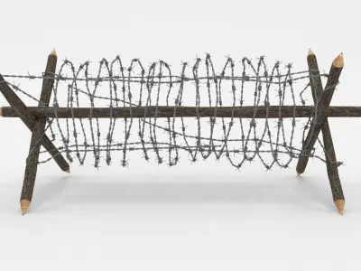 Barb Wire Obstacle Collection 3D model