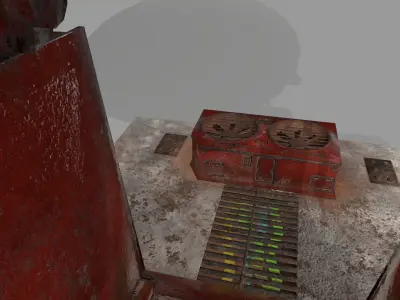 satellite old radio antenna Low-poly 3D model