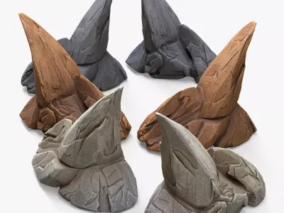 Stylized Sharp Rock 3D model