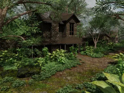 Village Scene 3D model
