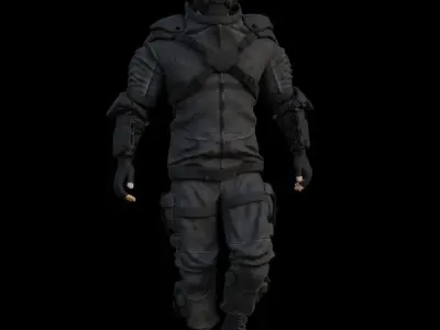 Cyberpunk character Cyber Mobster Runner 3D model
