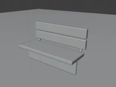 Low Poly Bench Free low-poly 3D model
