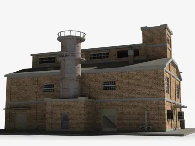 Factory xx27 Low-poly 3D model