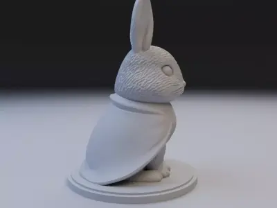 star bunny 3D print model