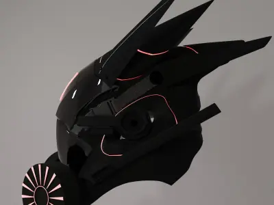 Scifi cyberpunk mask 3D model